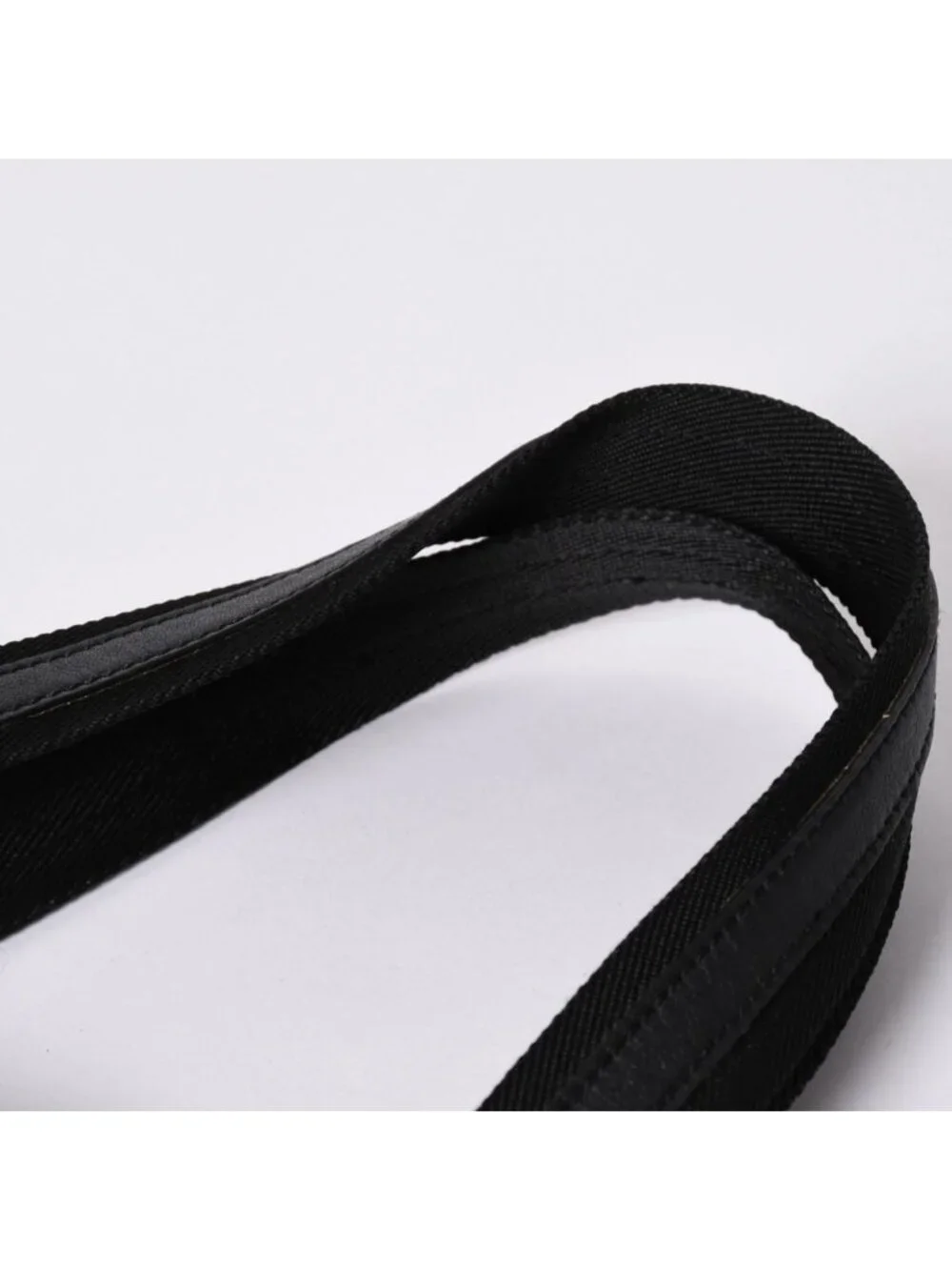Saint Laurent Kahala Handbag Canvas Leather Black Logo Embroidery